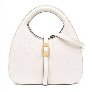 NWT Coccinelle Small Cosima Top Handle Crossbody Handbag White